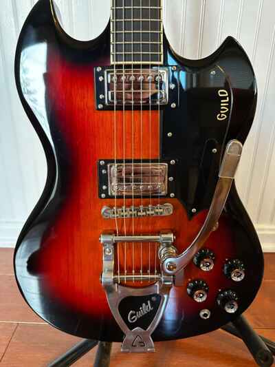 Guild Polara w / Bigsby Sunburst. Limited run of 25! Sweetwater Exclusive. +HSC