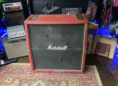 1976 Marshall Red Tolex 1960 4 X 12 Cabinet