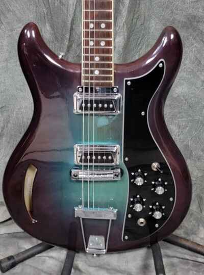 SUPER RARE 1968 Kustom K200B Purple Greenburst Beauty Electric Guitar!