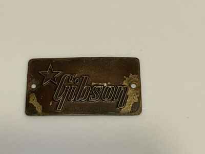 Vintage  Gibson Guitar Case Badge Logo Plaque