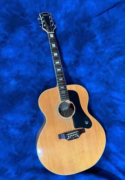 70s Epiphone FT-570BL Sheraton Jumbo Acoustic Guitar FT-570 Made In Japan