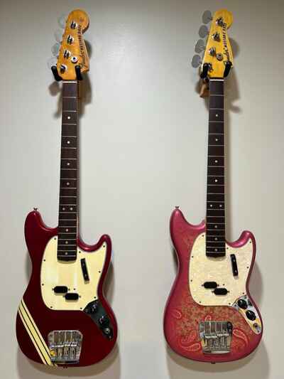 1971 Fender Mustang Bass - Competition Red - Vintage Short Scale Bass