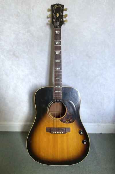 Vintage Gibson J160e Dreadnought Electro-Acoustic Guitar - Vintage Sunburst