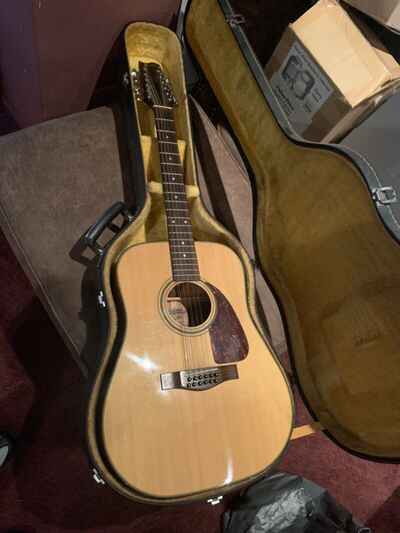 Vintage fender six string acoustic guitar modelf-310-12 With Case