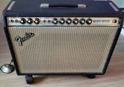 Vintage Fender Deluxe Reverb 1-12 Combo Amp, Silverface