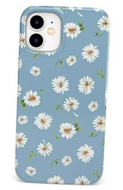 iPhone 11 Case | Hard Shell Phone Case Daisy Daydream Baby Blue Floral