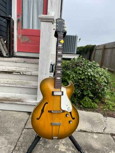 Vintage 1964 Epiphone E452T Sorrento Guitar W / OHSC USA ONE OWNER All Original