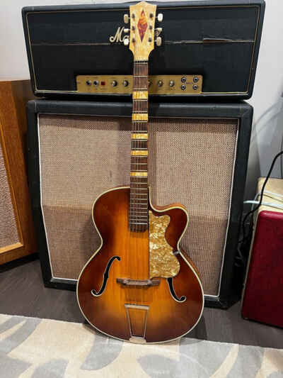 1950s Hofner Germany model 455 archtop acoustic guitar