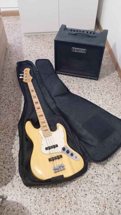 Eko VJB-200 Cream + Fender Bronco 40 + accessori (basso elettrico amplificatore)