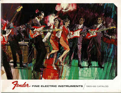 1965-66 Fender fine electric instruments 38 page color catalog, very nice