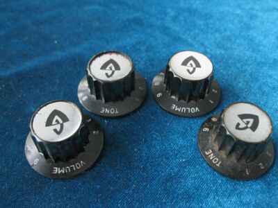 4 Vintage 70s 1-9 GUILD Knobs for Bluesbird Starfire S-100 M-75 M-85 Others