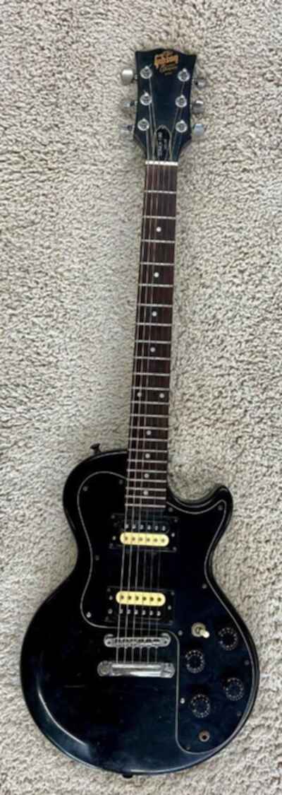 1981 Gibson Sonex 180 Deluxe Electric Guitar in Black Finish With Hardshell case