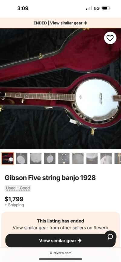 1928 Gibson Banjo Tb2