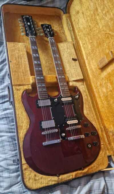 CSL / Ibanez Twin-Neck (2402) 1973-1976 - Cherry Electric Guitar