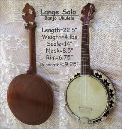 Lange Solo Banner Blue Banjo Ukulele