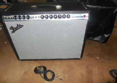 Vintage Fender 1970 Twin Reverb Combo Guitar Amp w /  Original Footswitch & Cover