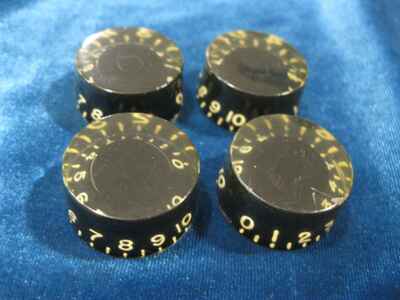 4 Vintage 1970s Gibson Black Speed Knobs for SG L6-S Les Paul RD Marauder G-3