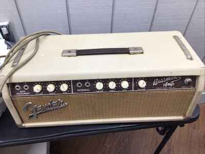 1963 Fender Brownface Bassman Tube Amp Head Model 6G6-B Vintage Rare Works!