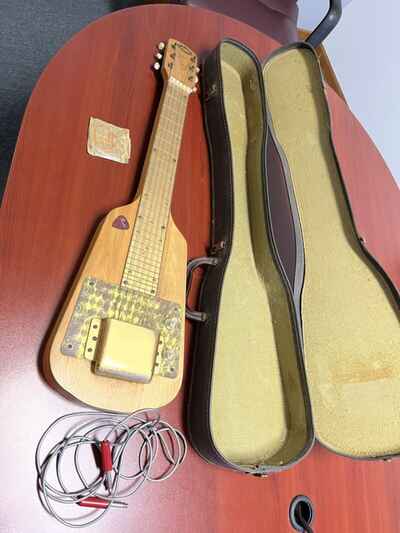 Vintage Oahu Alamo Hawaiian Lap Steel Electric Guitar W / Case