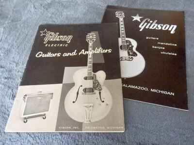 VINTAGE 1959 GIBSON ELECTRIC Guitars + 1959 GIBSON ACOUSTIC Guitars CATALOGUES!!