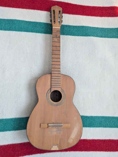 1940s-60s Spanish Flamenco Classical Guitar Solid Wood 3 / 4 Parlor Project