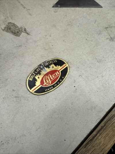 50s Lifton Guitar case Logo Oval Badge Built Like a fortress Fit Gibson Martin