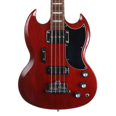 Gibson SG Bass Guitar, Cherry with Hard Case (Pre-Owned)