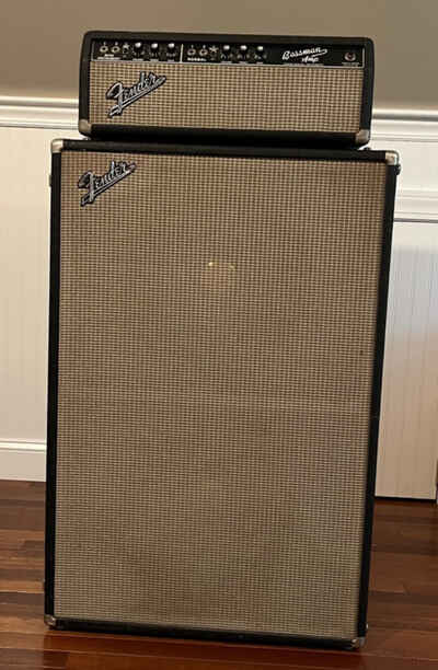 1966 Blackface Fender Bassman Amplifier and Speaker Cabinet