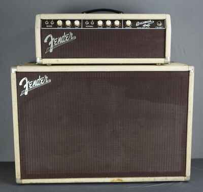 1962 Fender 6G6 Basssman Head with Piggyback 2 x 12" Cabinet Blonde & Brown
