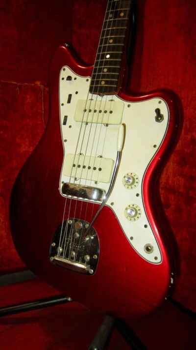 1965 Fender Jazzmaster Candy Apple Red w /  Matching Headstock and Original Case
