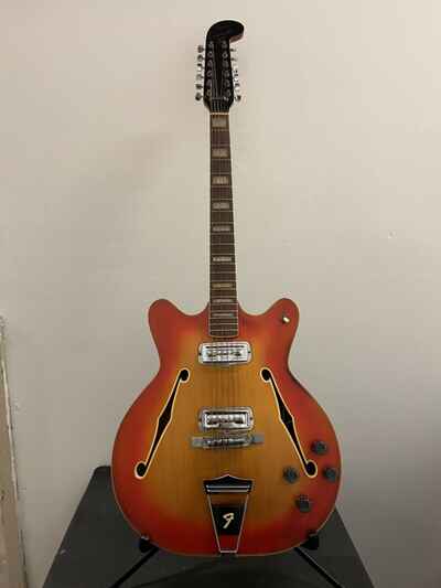1966 Fender Coronado XII 12 string Electric Guitar 3-Tone Cherryburst