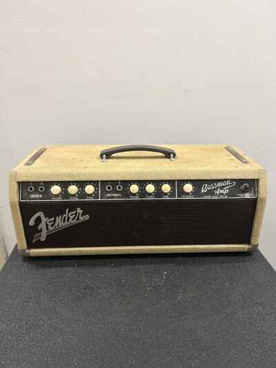 1962 Fender Bassman Brownface Tube Amp Head Model 6G6-B Vintage Rare Works!