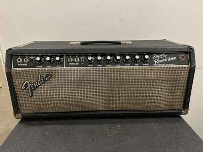 1970 Fender Super Reverb Blackface Tube Amp Head Vintage Rare Works!