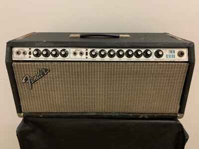 1975 Fender Twin Reverb Silverface Tube Amp Head Vintage Rare Works!