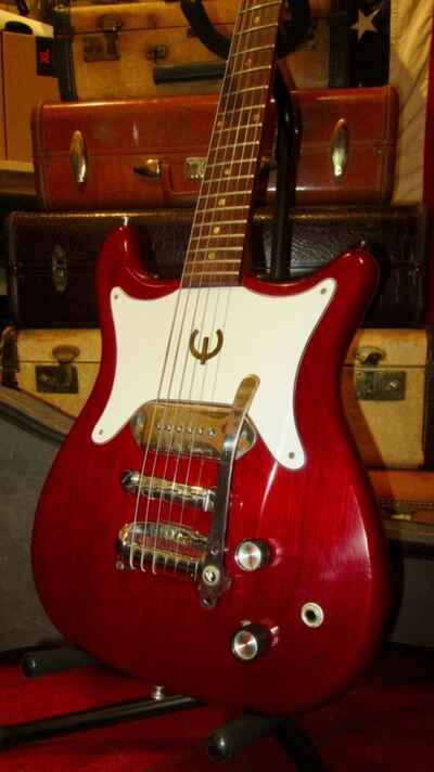 Vintage1965 Epiphone Coronet Cherry Red Clean Original Case