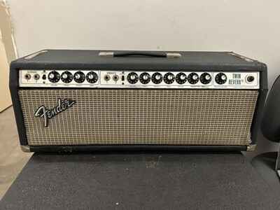 1976 Fender Twin Reverb Tube Amp Head Vintage Rare Works!