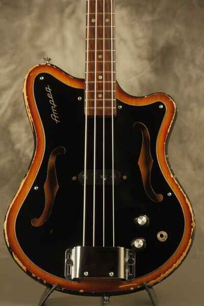 RARE 1960s Ampeg SSB-1 semi-hollow bass with F-holes #0100 lowest serial number