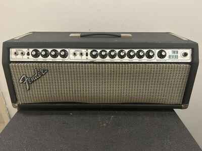 1976 Fender Twin Reverb Silverface Tube Amp Head Vintage Rare Works!