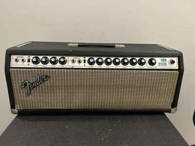 1974 Fender Twin Reverb Silverface Tube Amp Head Vintage Rare Works!