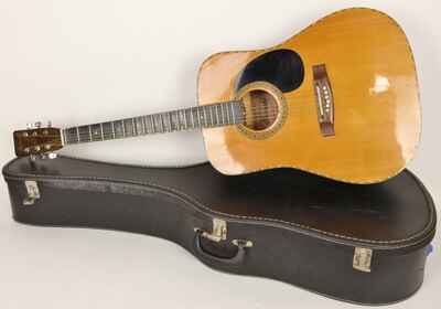 Vintage Suzuki Model 803 Acoustic Guitar w /  Hard Case