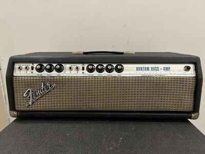 1969-1971 Fender Bantam Bass Silverface Tube Amp Head Vintage Rare Works!