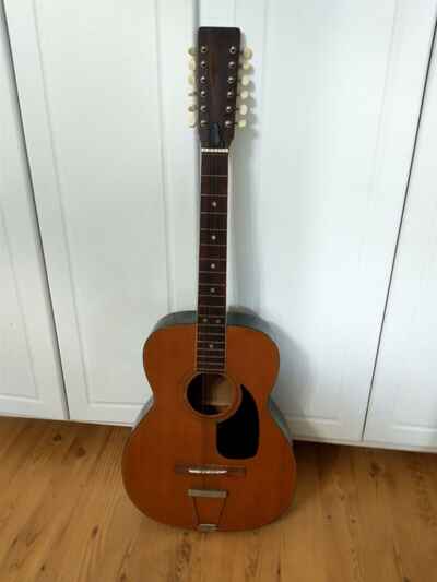 Vintage 1970s Ensenada Acoustic Guitar Model Gt80 12 String