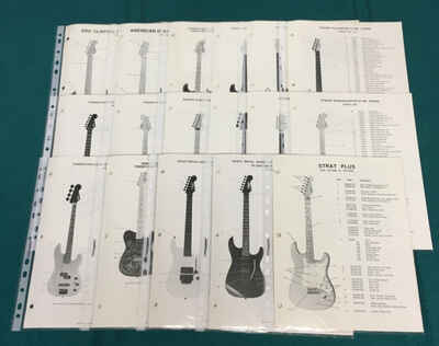 1980s Vintage : FENDER GUITAR parts list 17 AXES @ Stratocaster / Telecaster / Bass