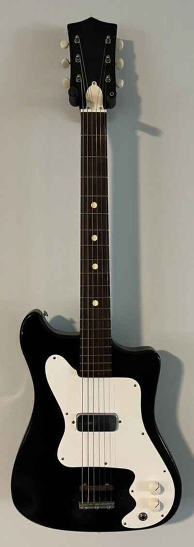 1960s KAY Vanguard K100 Electric Guitar - Vintage - Great Shape - Black / white