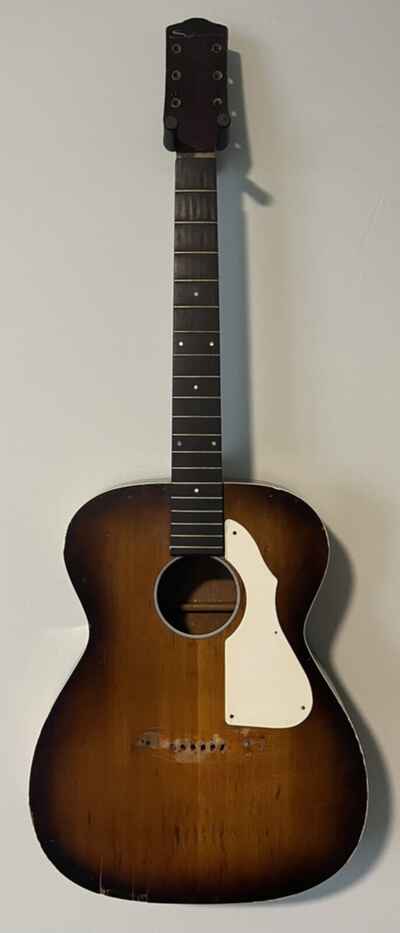 1960s Silvertone Vintage Acoustic H-643 Guitar Sunburst - Project Husk