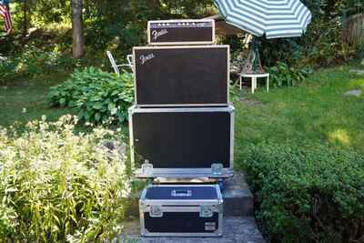 Fender Bassman 1962 6G6 Head & Piggyback 2 x 12" Cabinet Blonde Brown ATA Case