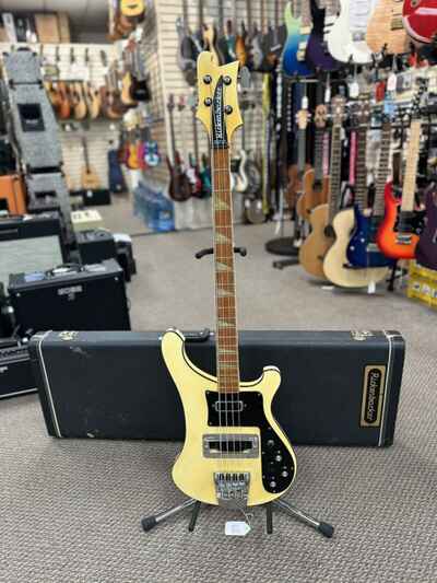 1981 Rickenbacker 4001 Electric Bass White w /  Case #UB387