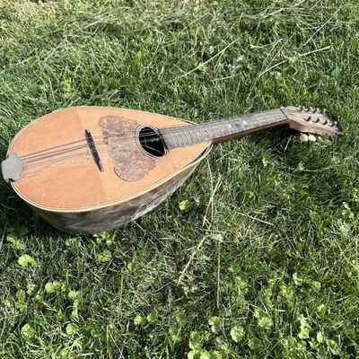 Antique Lyon & Healy 1890s-1910s Mandolin Natural Washburn Bowl Back Wood Brown