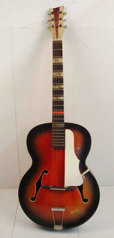 Vintage 60er J. Rodebald Hoyer Alva Jazz Gitarre German Parlor Archtop Guitar