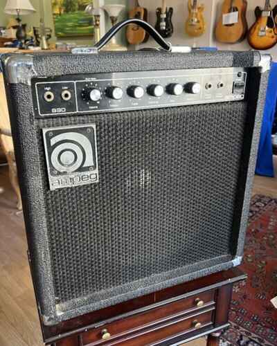 Vintage 1980??s Ampeg G30 Guitar Combo Amp Solid State 30W  ~ RARE  ~  Spring Rever